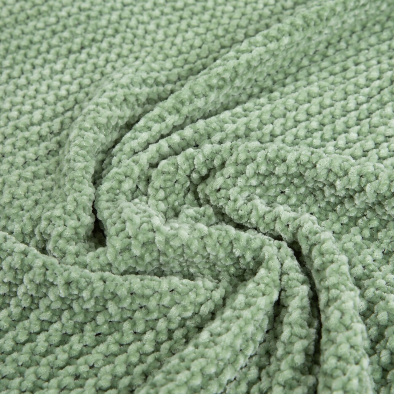 Patura Chenille, Homla, 130x170 cm, poliester, verde menta - imagine 7